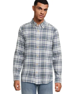 Activewear|Vineyard Vines Great Point Plaid Vineyard Flannel Shirt Balsam