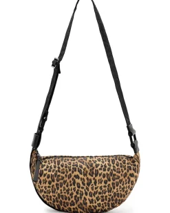 AllSaints Handbags|Cross Body<Half Moon Nylon Xbody Carcle Leopard