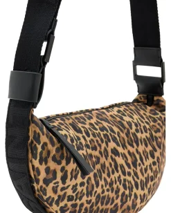 AllSaints Handbags|Cross Body<Half Moon Nylon Xbody Carcle Leopard