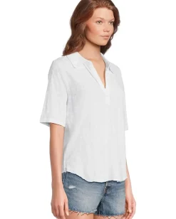 Shirts & Tops|Shirts & Tops|Mod-o-doc Half Sleeve Polo Tee White 1