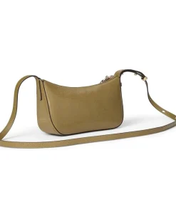 Kate Spade New York Halo Glazed Leather Crossbody Dried Thyme Hot