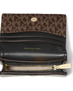MICHAEL Michael Kors Wallets & Accessories<Hamilton Moderne Small Compact Wallet Brown/Black