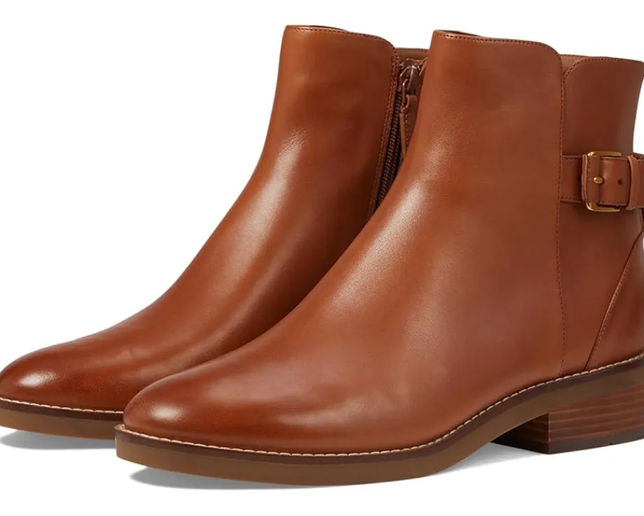 Boots|Boots|Cole Haan Hampshire Buckle Bootie British Tan Leather