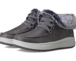 BOBS from SKECHERS Hands Free Slip-ins Skip Cute Wave - Fur Fancies Charcoal Clearance