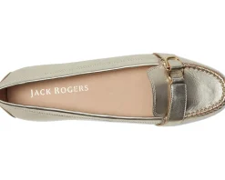 Flats|Jack Rogers Hanover Hardware Moccassin - Leather Platinum