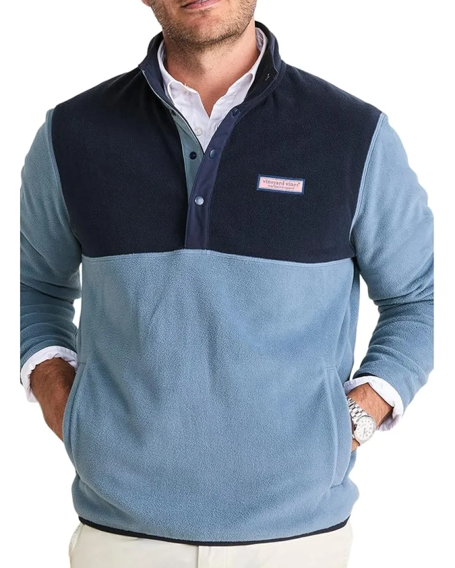 Vineyard Vines Activewear<Harbor Fleece Quarter-Snap Blue Mirage