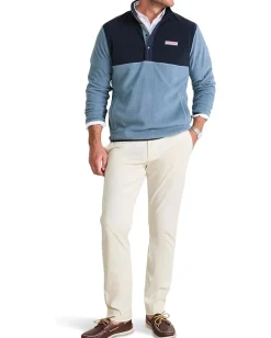 Vineyard Vines Activewear<Harbor Fleece Quarter-Snap Blue Mirage