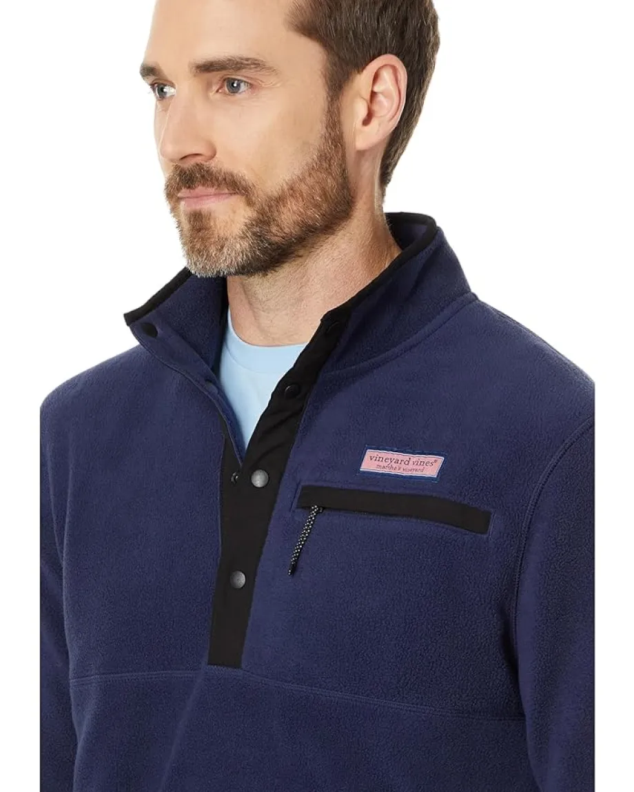 Vineyard Vines Harbor Fleece Quarter-Snap