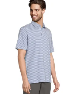 Vineyard Vines Heathered Winstead Sankaty Polo White Cap/Yatch Blue/Americana New