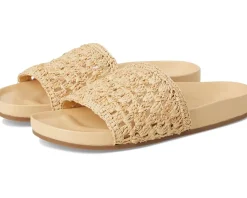 Women Loeffler Randall Henri Crochet Raffia Band Footbed Sandals