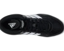 adidas Kids Hoops 4.0 Mid Top Basketball Shoes (Big Kid) Black/White/Black Hot