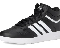 adidas Kids Hoops 4.0 Mid Top Basketball Shoes (Big Kid) Black/White/Black Hot