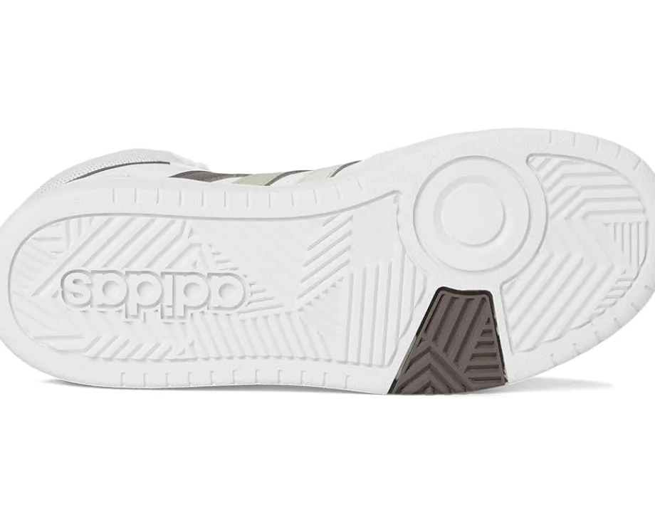 adidas Kids Hoops Mid Shoes (Little Kid) White/Orbit Grey/Putty Grey Best