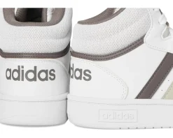 adidas Kids Hoops Mid Shoes (Little Kid) White/Orbit Grey/Putty Grey Best