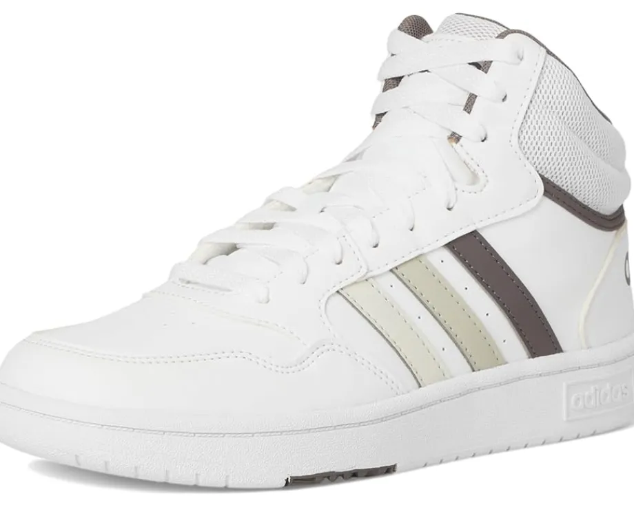 adidas Kids Hoops Mid Shoes (Little Kid) White/Orbit Grey/Putty Grey Best