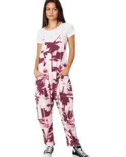 Activewear|FP Movement Hot Shot Onesie Printed Printed Palm Beach Pink