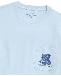 Vineyard Vines Husky Ski Dog Long Sleeve Pocket Tee