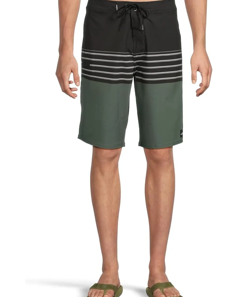O'Neill Hyperfreak Heat Stripe 21 Boardshorts Dark Olive Online