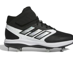 adidas Icon 8 Mid Baseball/Softball Cleats Core Black/Silver Metallic/Footwear White 1 Discount