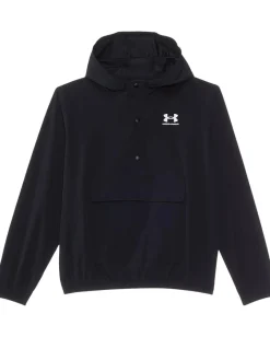 Under Armour Kids Icon Woven Anorak Hoodie Black/White New