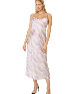 Women Vince Ikat Tie-Dye Cowl Cami Dress