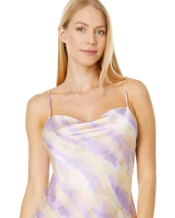 Women Vince Ikat Tie-Dye Cowl Cami Dress