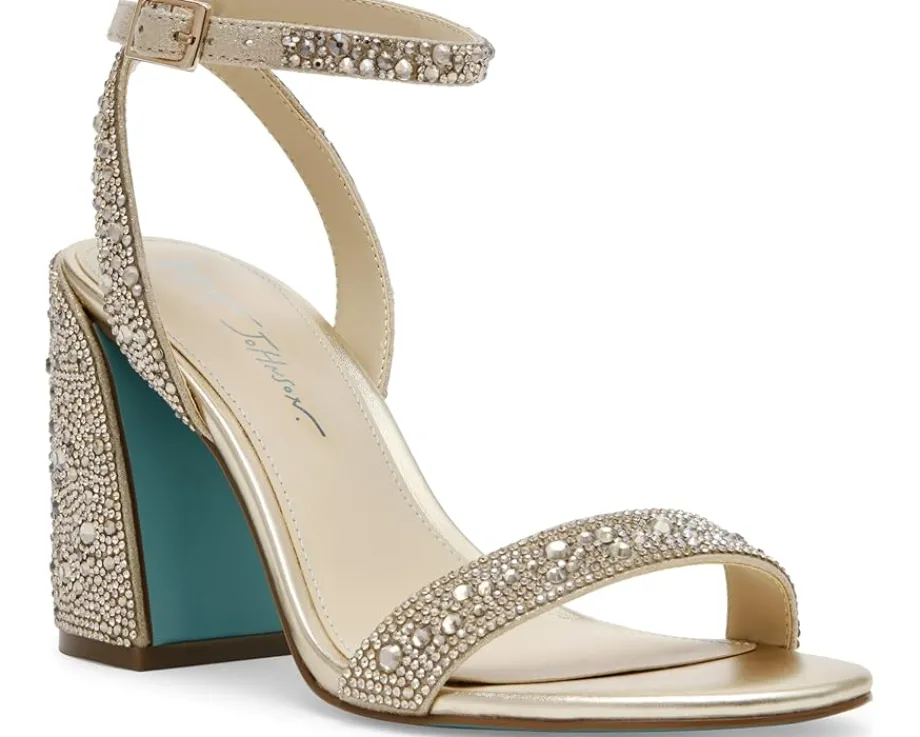 Heels|Sandals|Blue by Betsey Johnson Jet Light Gold