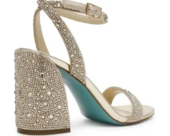 Heels|Sandals|Blue by Betsey Johnson Jet Light Gold