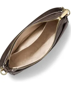 Handbags|Cross Body|MICHAEL Michael Kors Jet Set Medium Top Zip Pochette Xbody Chocolate