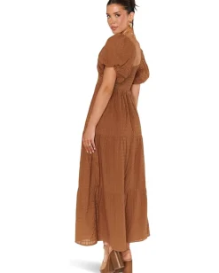 Show Me Your Mumu Joanna Midi Dress Brown New