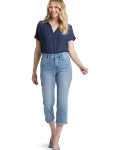 Women NYDJ Joni High-Rise Relaxed Capri in