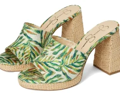 Jessica Simpson Heels|Sandals<Kameena Mule Platform Sandals Green Multi
