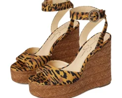 Jessica Simpson Heels|Sandals<Kamindi Espadrille Wedge Natural Tiger Print