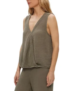Michael Stars Kate Surplice Tank Olive New