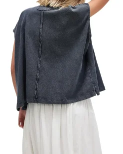 Shirts & Tops|Shirts & Tops|Free People Keep On Polo Washed Black