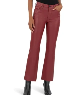 KUT from the Kloth Jeans<Kelsey High Rise Ankle Flare With Raw Hem Red