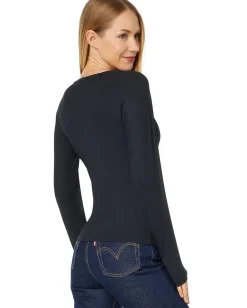 Lucky Brand Keyhole Halter Top Jet Black Discount