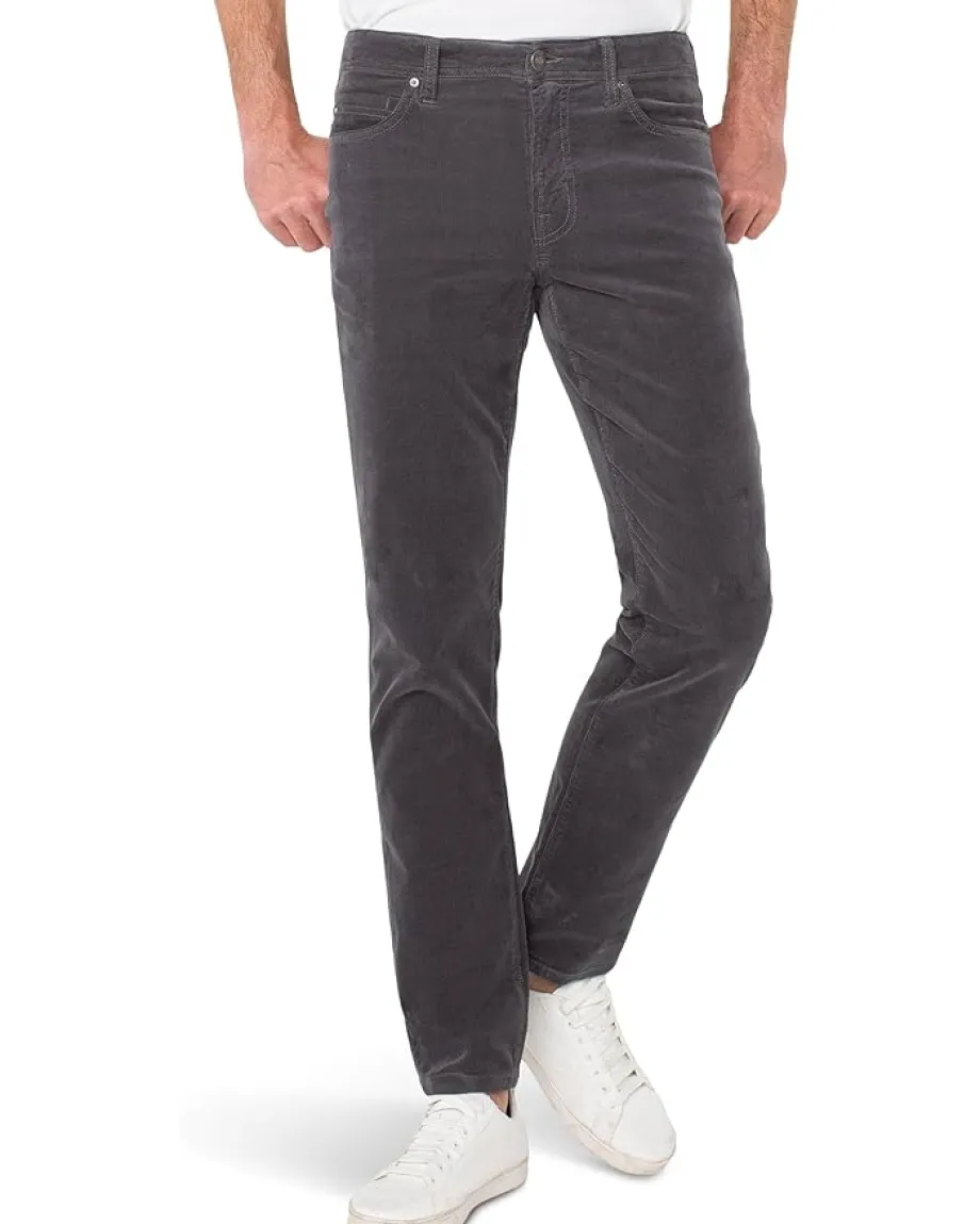 Activewear|Liverpool Los Angeles Kingston Mid-rise Modern Straight Corduroy Pants Gray Pinstripe