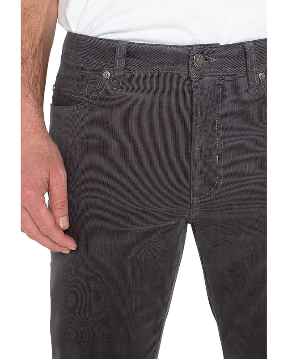 Activewear|Liverpool Los Angeles Kingston Mid-rise Modern Straight Corduroy Pants Gray Pinstripe