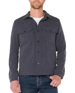 Liverpool Los Angeles Activewear<Knit Corduroy Overshirt Dark Grey