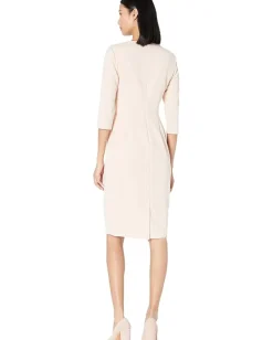 Adrianna Papell Dresses|Dresses<Knit Crepe Tie Waist Sheath Dress Blush