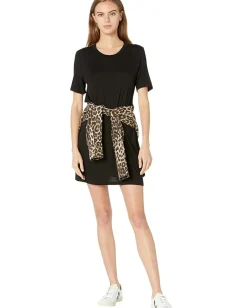 BCBGeneration Knit T-Shirt Dress ES01D06 Black Sale