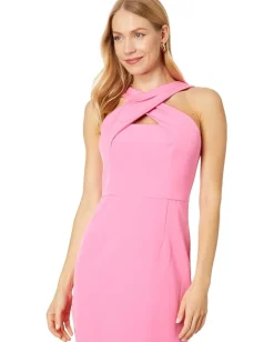 Dresses|Dresses|Vince Camuto Laguna Crisscross Halter Dress Pink
