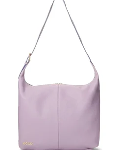 ECCO Large Hobo Bag Lavender Mist Soft Pebbled Leather Clearance