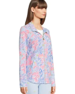 Activewear|Lilly Pulitzer Leona Upf 50+ Zip-Up Multi Elephant Splash