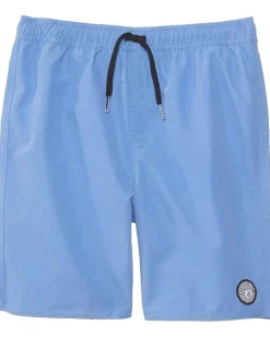 Volcom Kids Lido Solid Trunk (Toddler/Little Kids) Blue Bird Hot