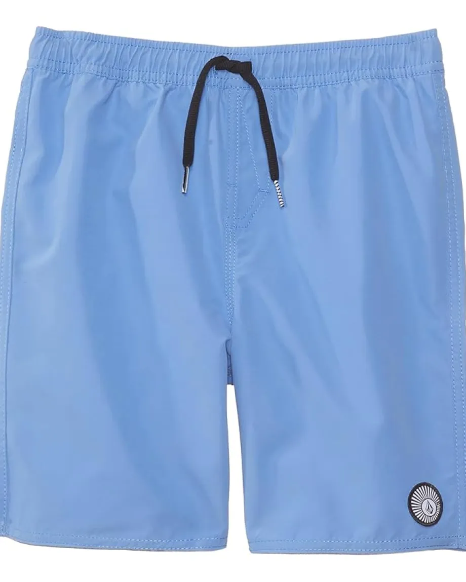 Volcom Kids Lido Solid Trunk (Toddler/Little Kids) Blue Bird Hot