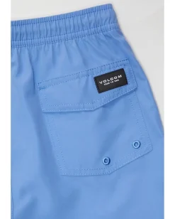 Volcom Kids Lido Solid Trunk (Toddler/Little Kids) Blue Bird Hot