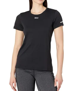 2XU Activewear|Shirts & Tops<Light Speed Tee Black White/White Reflective