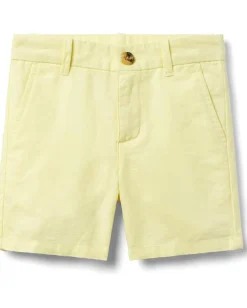 Janie and Jack Linen Flat Front Short (Toddler/Little Kids/Big Kids) Yellow Sale